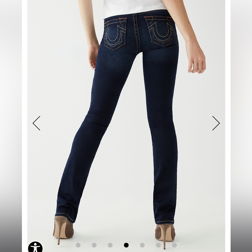 True Religion Billie Mid Rise Straight Jean S86-30 - Picture 3 of 9